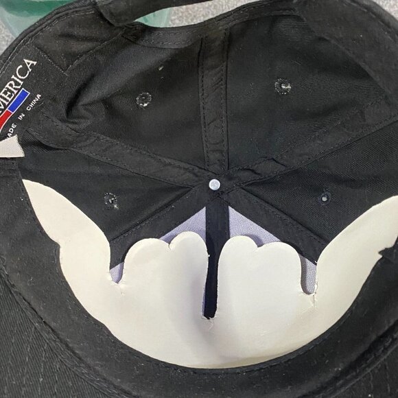 Cadillac Hat Black Strapback Embroidered Logo New - Picture 3 of 4